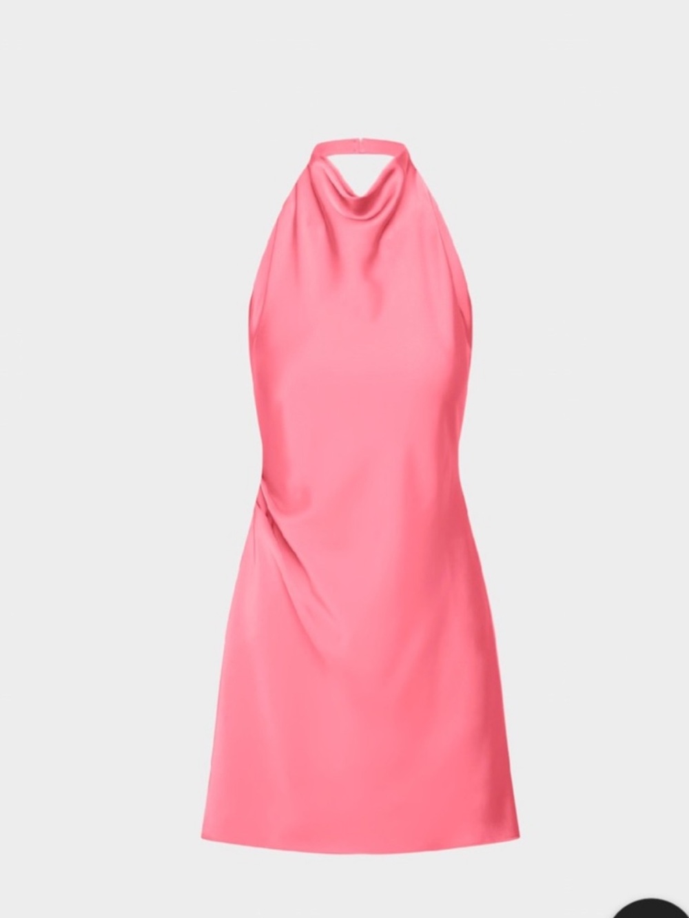 Aritzia Pink Halter Satin Mini